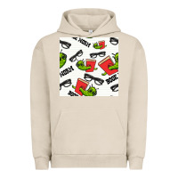 Pigment French Oak bookworm seamless pattern Urban Hoodie - BundleAndBundleShop