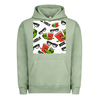 Pigment Oil Green bookworm seamless pattern Urban Hoodie - BundleAndBundleShop
