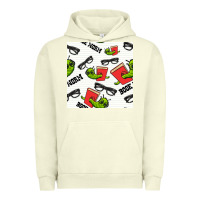 Pigment Pistachio bookworm seamless pattern Urban Hoodie - BundleAndBundleShop