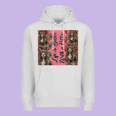 Life Is Better With A Pittie Premium Hoodie Designed By Jahusdesignshop