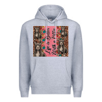 Heather Grey life is better with a pittie Premium Hoodie - JahusDesignShop