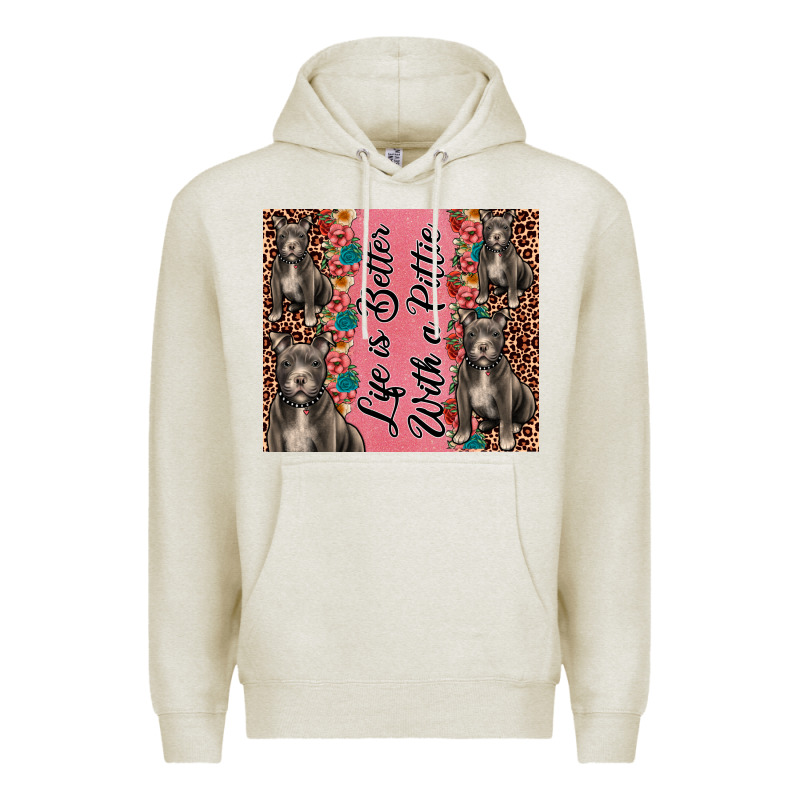 Life Is Better With A Pittie Premium Hoodie by JahusDesignShop | Teevron