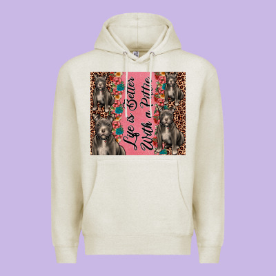 Life Is Better With A Pittie Premium Hoodie Designed By Jahusdesignshop