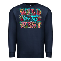 Navy wild like the west Premium Sweatshirt - Zillion Design Studio