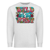 Oatmeal Heather wild like the west Premium Sweatshirt - Zillion Design Studio