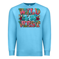Ocean Blue wild like the west Premium Sweatshirt - Zillion Design Studio