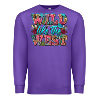 Purple wild like the west Premium Sweatshirt - Zillion Design Studio