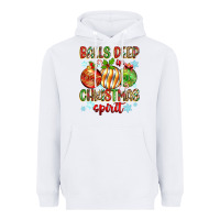 White balls deep in christmas spirit Heavyweight Hoodie - Zillion Design Studio