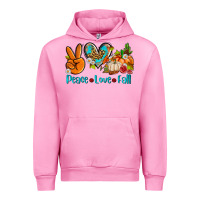 Fuchsia Pink peace love fall ado Urban Hoodie - AdoDesignShop
