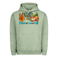 Pigment Oil Green peace love fall ado Urban Hoodie - AdoDesignShop