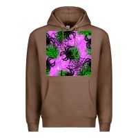 Chestnut halloween spider green leopard seamless pattern Premium Hoodie - BundleAndBundleShop