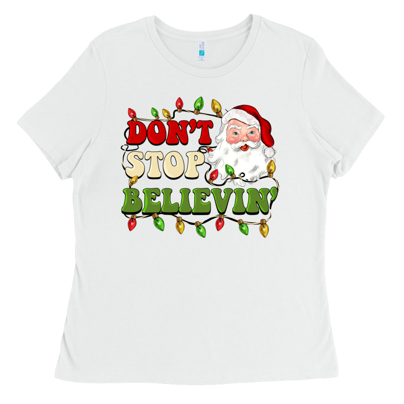 Don't Stop Believin Ladies Tee by BarkalooDesign | Teevron