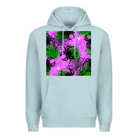 Blue Mist halloween spider green leopard seamless pattern Premium Hoodie - BundleAndBundleShop