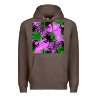 Coffee halloween spider green leopard seamless pattern Premium Hoodie - BundleAndBundleShop