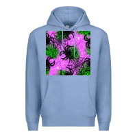Colony Blue halloween spider green leopard seamless pattern Premium Hoodie - BundleAndBundleShop