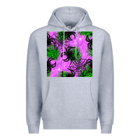 Heather Grey halloween spider green leopard seamless pattern Premium Hoodie - BundleAndBundleShop