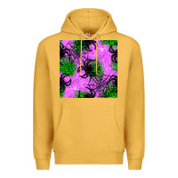 Mustard halloween spider green leopard seamless pattern Premium Hoodie - BundleAndBundleShop
