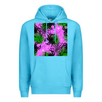 Ocean Blue halloween spider green leopard seamless pattern Premium Hoodie - BundleAndBundleShop