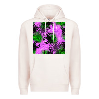 Pale Pink halloween spider green leopard seamless pattern Premium Hoodie - BundleAndBundleShop