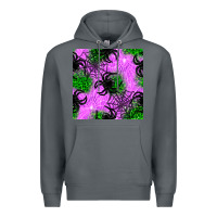 Rock halloween spider green leopard seamless pattern Premium Hoodie - BundleAndBundleShop