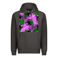 Smoke halloween spider green leopard seamless pattern Premium Hoodie - BundleAndBundleShop