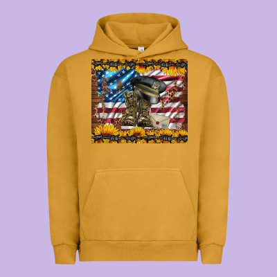 Westerm Usa Army Boots Urban Hoodie Designed By Artiststas