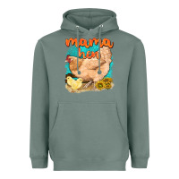 Sage mama hen with sunflowers Heavyweight Hoodie - texasbilliewilder