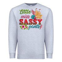 Heather Grey little miss sassy pants Premium Sweatshirt - texasbilliewilder