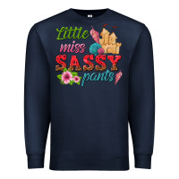 Navy little miss sassy pants Premium Sweatshirt - texasbilliewilder