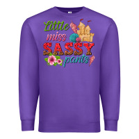 Purple little miss sassy pants Premium Sweatshirt - texasbilliewilder