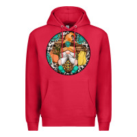 Cardinal fall gnomes round earrings 1 Premium Hoodie - Artiststas