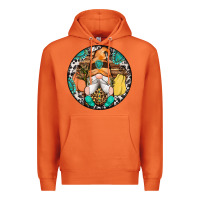 Carrot fall gnomes round earrings 1 Premium Hoodie - Artiststas