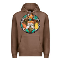 Chestnut fall gnomes round earrings 1 Premium Hoodie - Artiststas