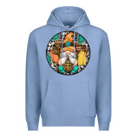 Colony Blue fall gnomes round earrings 1 Premium Hoodie - Artiststas