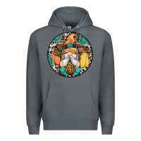 Rock fall gnomes round earrings 1 Premium Hoodie - Artiststas