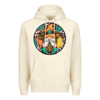 Sandshell fall gnomes round earrings 1 Premium Hoodie - Artiststas