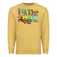 Antique Gold living on lake time Premium Sweatshirt - texasbilliewilder
