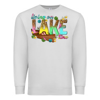 Dove Grey living on lake time Premium Sweatshirt - texasbilliewilder