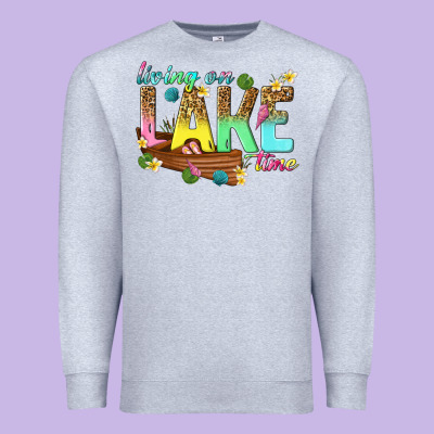 Living On Lake Time Premium Sweatshirt Designed By Texasbilliewilder