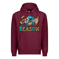 Burgundy tis the season american football Premium Hoodie - Jasminsmagicworld