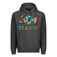 Charcoal Heather tis the season american football Premium Hoodie - Jasminsmagicworld