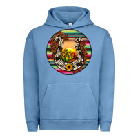Pigment Pebble Blue horseshoe circle Urban Hoodie - JahusDesignShop