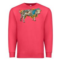 Cardinal charolais bull with sunflowers and gemstone western patterns Premium Sweatshirt - RanaPortraitStore