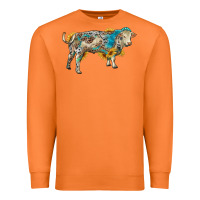 Carrot charolais bull with sunflowers and gemstone western patterns Premium Sweatshirt - RanaPortraitStore