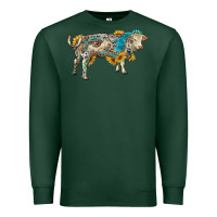 Sports Green charolais bull with sunflowers and gemstone western patterns Premium Sweatshirt - RanaPortraitStore