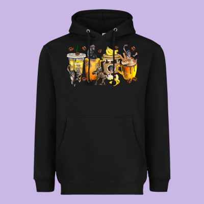 Heavyweight Hoodie monkey coffee cups