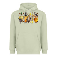 Matcha monkey coffee cups Heavyweight Hoodie - texasbilliewilder