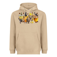 Mushroom monkey coffee cups Heavyweight Hoodie - texasbilliewilder