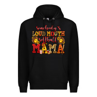 Black somebody's loud mouth softball mama Premium Hoodie - Jasminsmagicworld