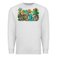 Oatmeal Heather keep it wild Premium Sweatshirt - Zillion Design Studio